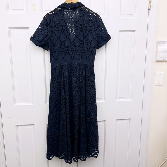 J.Crew Short-sleeve A-line Dress in Embroidered Eyelet - Picture 4 of 10